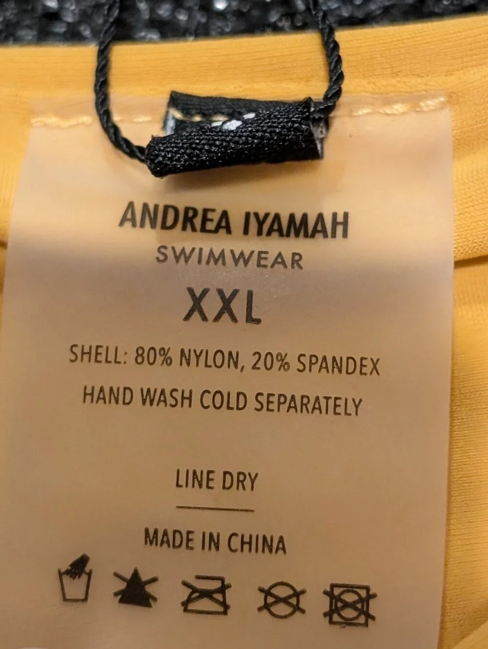 Andrea Iyamah Mona Embroidered Bikini Bottom in Yellow XXL